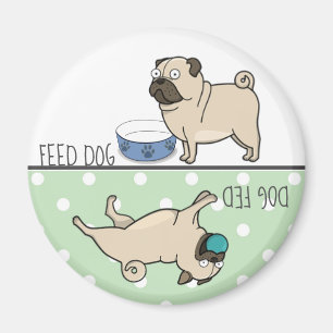 Diervoederhond / Dog Fed Cute Pug Magneet