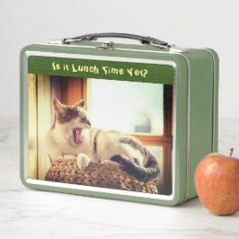 Diervoeders de Cat Funny Metal Lunch Box
