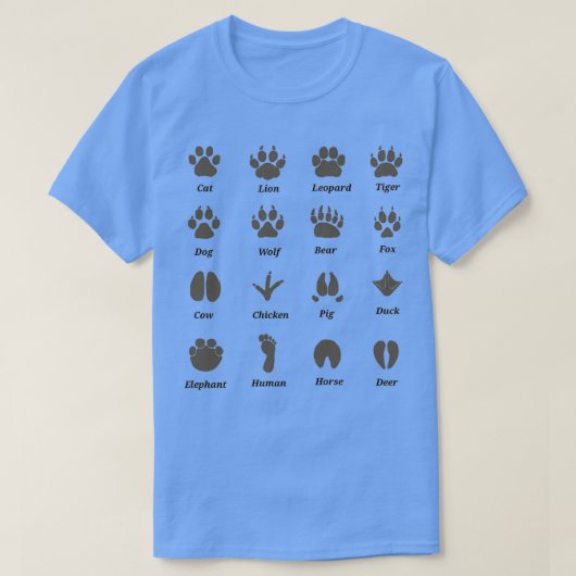 Diervoetafdrukken Tracks Identification Guide 1 T-shirt (Design voorkant)