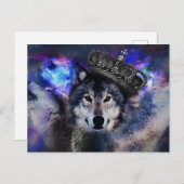 Dierwolf in kroon briefkaart (Voorkant / Achterkant)