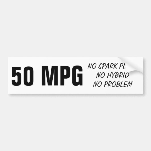 Diesel 80km/l bumpersticker (Voorkant)