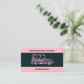 Diesel Auto Mechanic Visitekaartje (Staand voorkant)