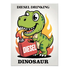 diesel-Drink dinosaurus Foto Afdruk