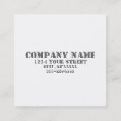 Diesel Engine Square Mechanic Visitekaartje White (Achterkant)