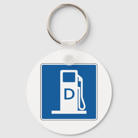 Diesel Gas Street Sign Sleutelhanger (Voorkant)