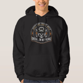 Diesel In Mijn Aderen Trucker Hoodie