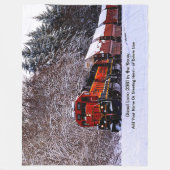 Diesel Loco 2361 in de sneeuw - Naam toevoegen Fleece Deken (Voorkant)
