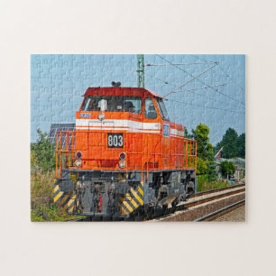 Diesel locomotief Maine. Legpuzzel