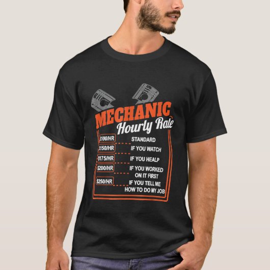 Diesel Mechanic Labor-werkuren - Uurritme T-shirt (Voorkant)
