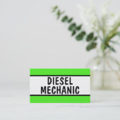 Diesel Mechanisch Neon Groen Visitekaartje (Staand voorkant)