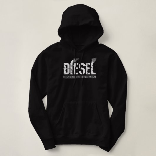 Diesel omdat elektrische auto's geen kolenwagen ku hoodie (Design voorkant)