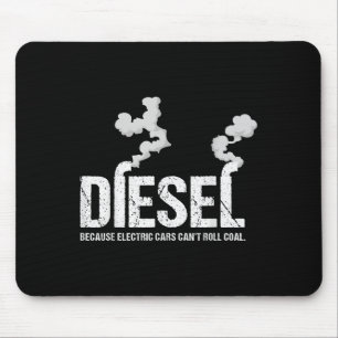 Diesel omdat elektrische niet kan rollen kolenvrac muismat
