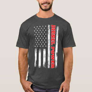 Diesel Power American Flag Turbo Truck T-shirt
