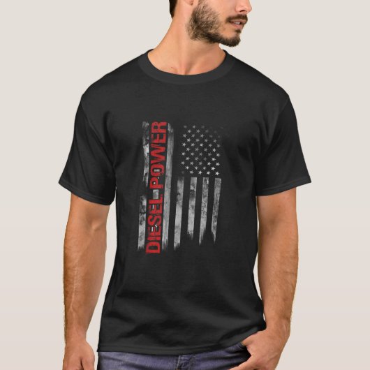 Diesel Power Truck Turbo Brothers Mechanic USA Ame T-shirt (Voorkant)