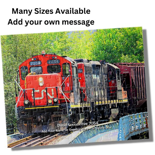 Diesellocomotief 7054 - Naam toevoegen Legpuzzel