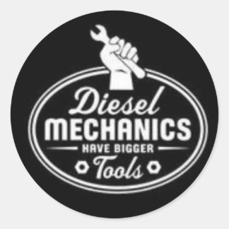 Dieselmechanisch gereedschap ronde sticker