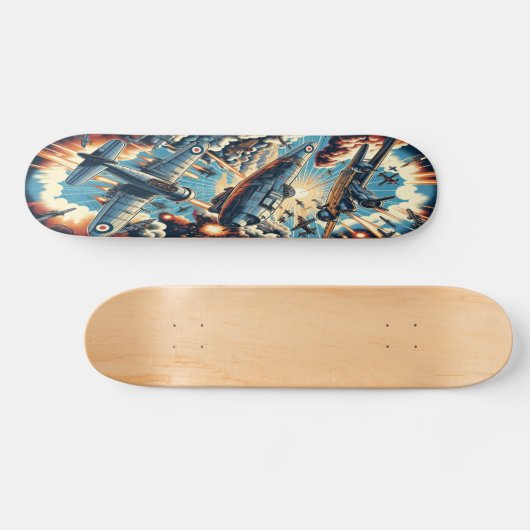 "Dieselpunk Sky Battle Deck" Skateboard (Horizontaal)
