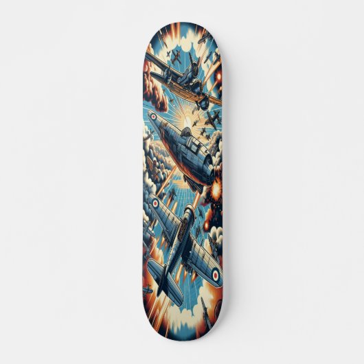 "Dieselpunk Sky Battle Deck" Skateboard (Voorkant)