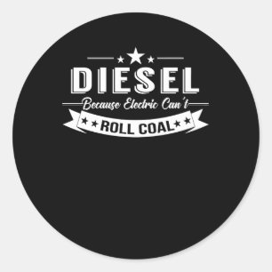 Dieseltrucks omdat elektrische kantelkolen ronde sticker