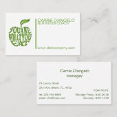 Diet- en voedingsmanager visitekaartje (Voorkant / Achterkant)