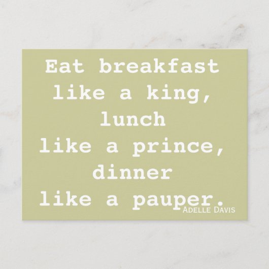 Diet Inspiration Briefkaart (Voorkant)