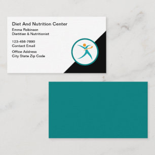 Diététicienne Et Nutritionniste Thème Cartes de vi