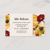 Diététiste nutritionniste Carte de visite de l'ent (Dos)