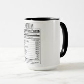 Diéticienne Nutrition Facts Mug (Devant droit)