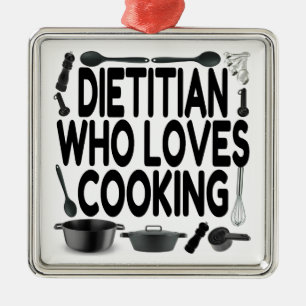Dietitian Loves Cooking Metalen Ornament