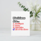 Dietitian Quiz... Joke Briefkaart (Staand voorkant)