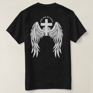 Dieu a mon dos blanc ailes T-shirt
