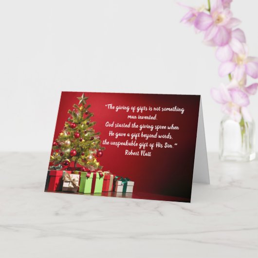 Dieu a offert le plus grand cadeau Son Fils Carte (Orchidée)