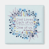 Dieu aime chacun d'entre nous - Magnet inspirant