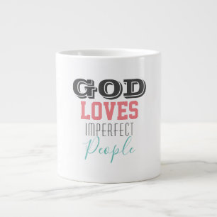 Dieu aime les gens imparfaits Géant Coffee Mug