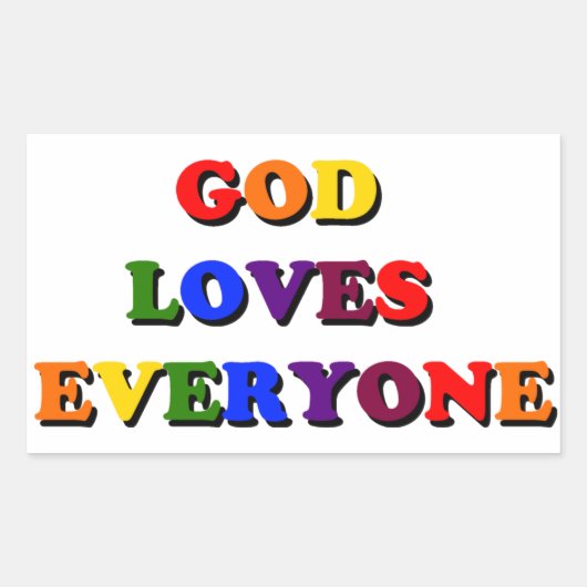 Dieu aime tous les autocollants (Devant)