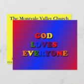 Dieu aime toute personne Invitation (Devant / Derrière)