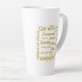 Dieu avec nous Latte Mug avec les noms de Jésus (Angle droit)