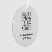 Dieu Bénisse Cet Enfant Baptême Chrétien Christeni (devant)