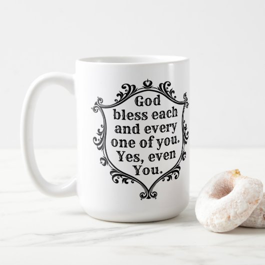 Dieu bénisse la Mug au café (Avec donut)