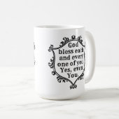 Dieu bénisse la Mug au café (Devant droit)