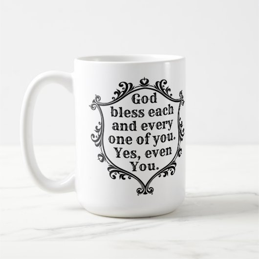 Dieu bénisse la Mug au café (Gauche)