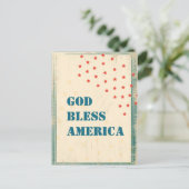 Dieu bénisse l'amérique, carte de voeux rétro de l (Debout devant)