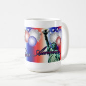 Dieu bénisse l'Amérique Patriotique American Mug (Devant droit)