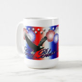 Dieu bénisse l'Amérique Patriotique American Mug (Devant gauche)