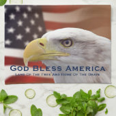 Dieu bénisse l'Amérique Terre de la serviette de c (Plié)