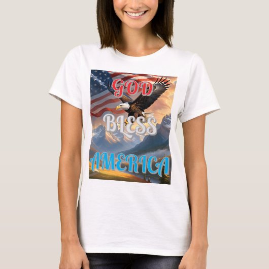 DIEU BÉNISSE L'AMÉRIQUE TSHIRT (Devant)