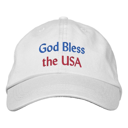 Dieu bénisse les Etats-Unis Casquette brodé (Devant)