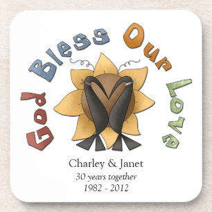 Dieu bénisse notre Dessous de verre du liège d'a