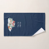 Dieu bénisse notre ferme scène de la ferme de Noël (Serviette à main)