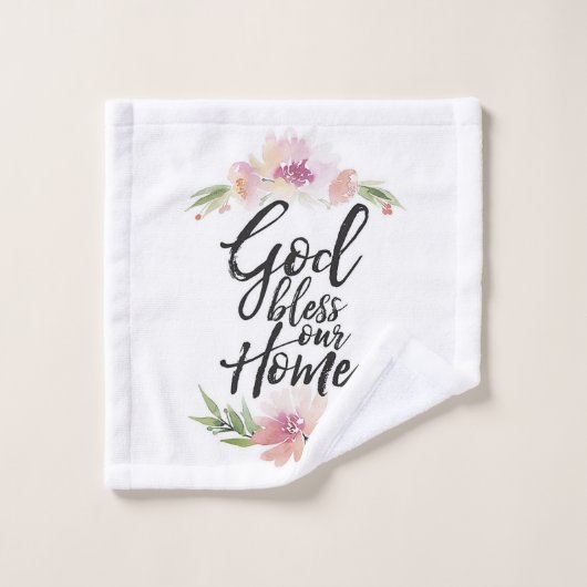 Dieu bénisse notre maison (Gant de toilette)